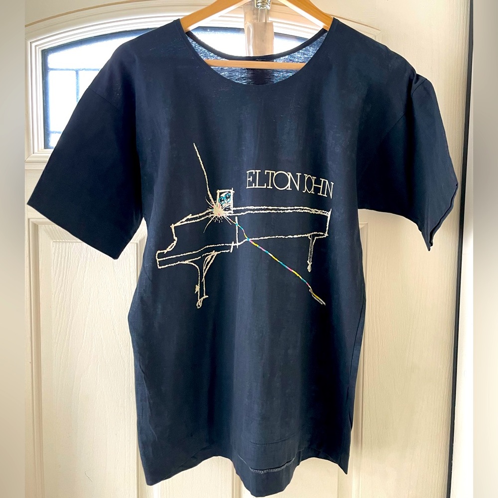 ***Rare Vintage Elton John Tour Shirt with Playbill from Show